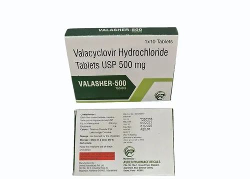 Valasher Valacyclovir 500mg Tablet